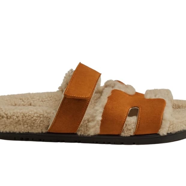 에르메스 시어링 시프레 슬리퍼 36사이즈 