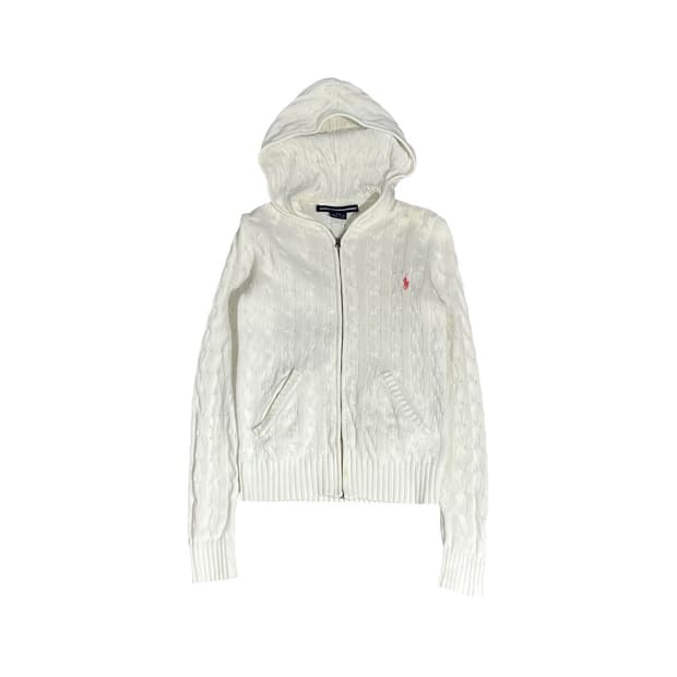 [Ralph Lauren] 랄프로렌 스포츠 케이블 니트 집업 후드
