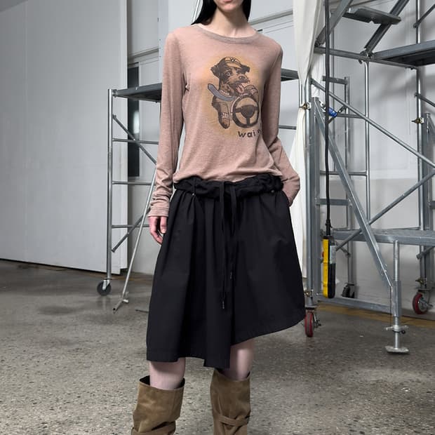 OPENYY ROLLED WAIST SKORT S사이즈