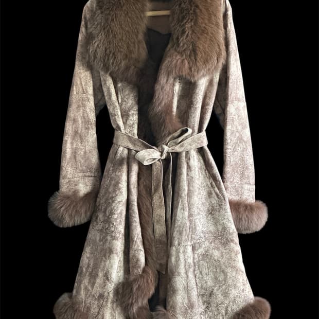 Y2k 리얼 fox무스탕코트