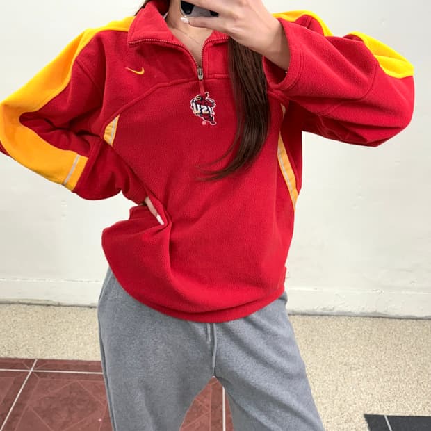 나이키 아이오와 후리스 반집업xl