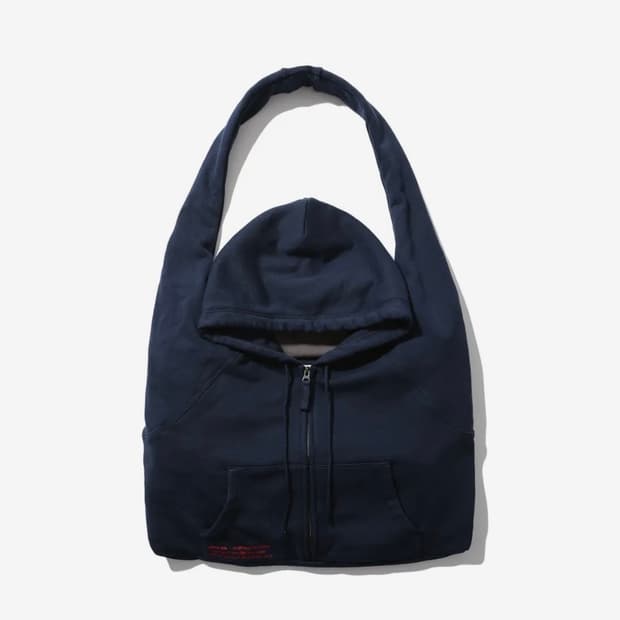 앵글런 Zip-Up Hoodie Bag - Navy
