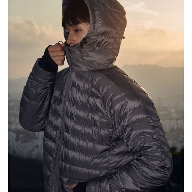 [m] 페더다운 그리드 경량 다운 패딩 자켓