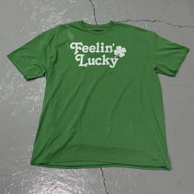 FIFTH SUN "FEELIN LUCKY" 빈티지 그린 티셔츠 