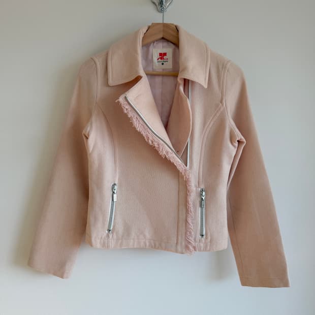 올드 꾸레쥬(courreges) 울 라이더 자켓