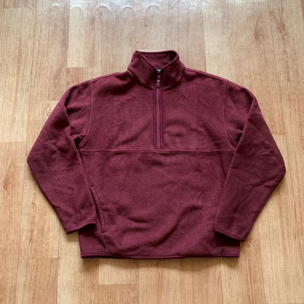 올드 유니클로 플리스 반집업 M