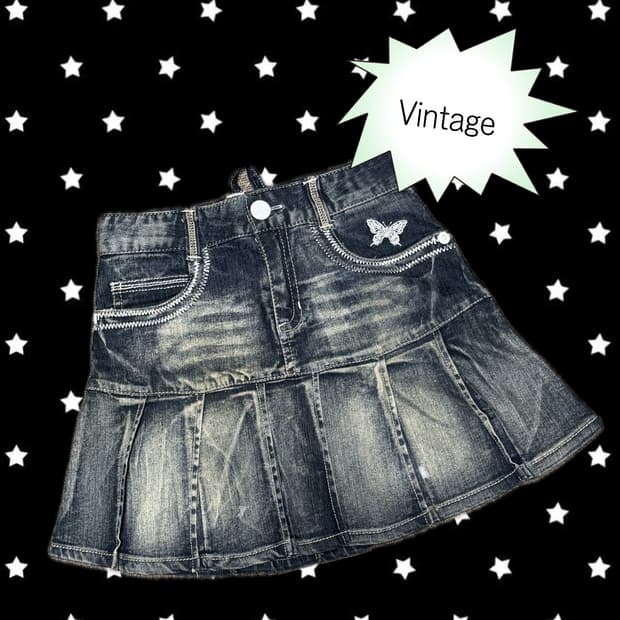 Vintage 그런지 나비 스커트