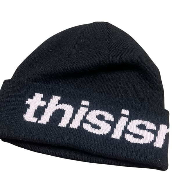 디스이즈네버댓 로고 빅커프 비니