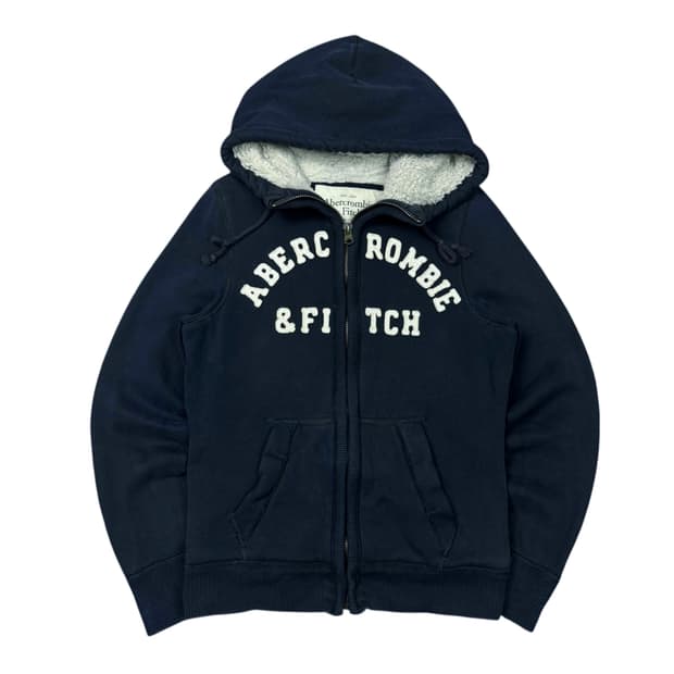(S) 아베크롬비 양털 후드집업 네이비