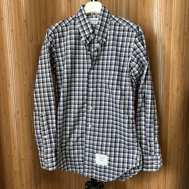 톰브라운 깅엄 체크 셔츠