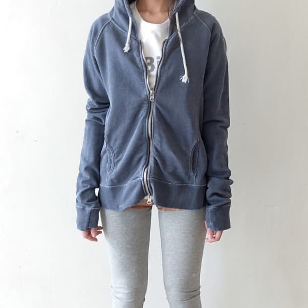 샵페어리 washed lily hoodie (purple blue)