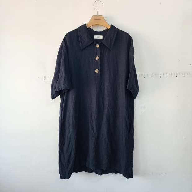 스튜디오톰보이 네이비 반팔 원피스