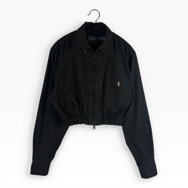 (무료배송)M) 폴로랄프로렌 우먼스 커스텀 크롭 자켓 블랙