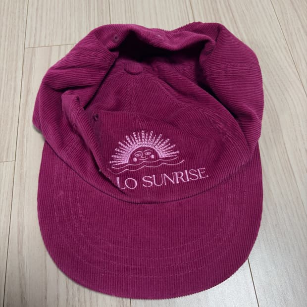 Hellosunrise 핑크 코듀로이 캡