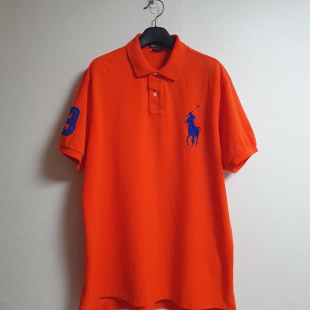 폴로랄프로렌 빅포니 카라티 형광오렌지 넘버3 XL