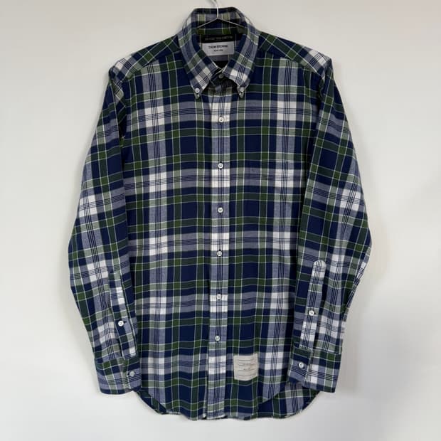 톰브라운 텐꼬꼬 체크 셔츠
