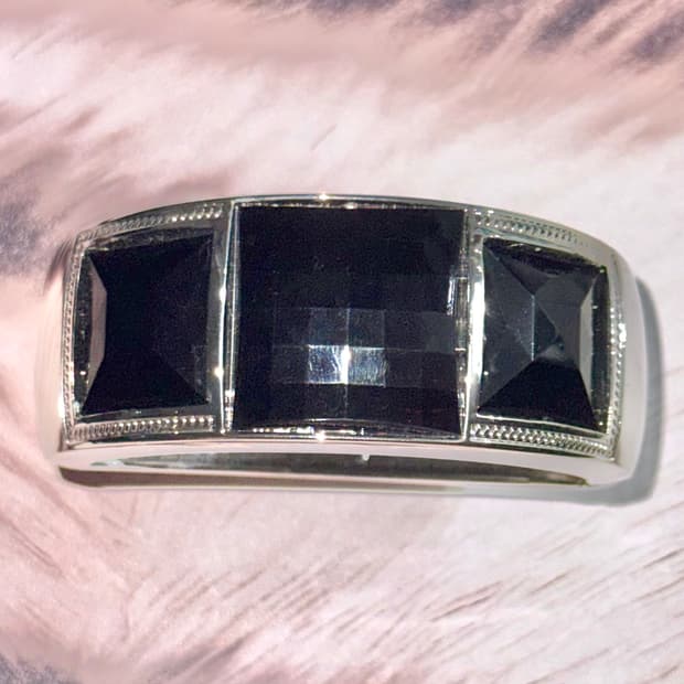 일본 빈티지 시부야 갸루 엔틱 블랙 큐빅 자석형 뱅글 팔찌