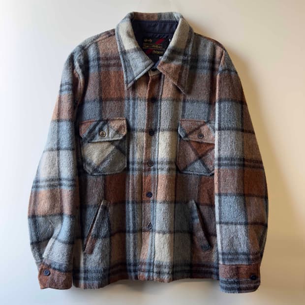 80s Sears 체크 울 자켓 USA