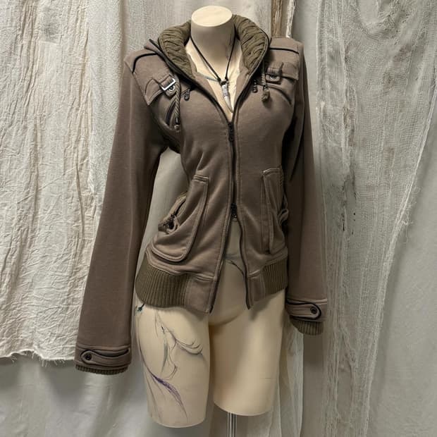 In The Attic Buckle Detail Zipup