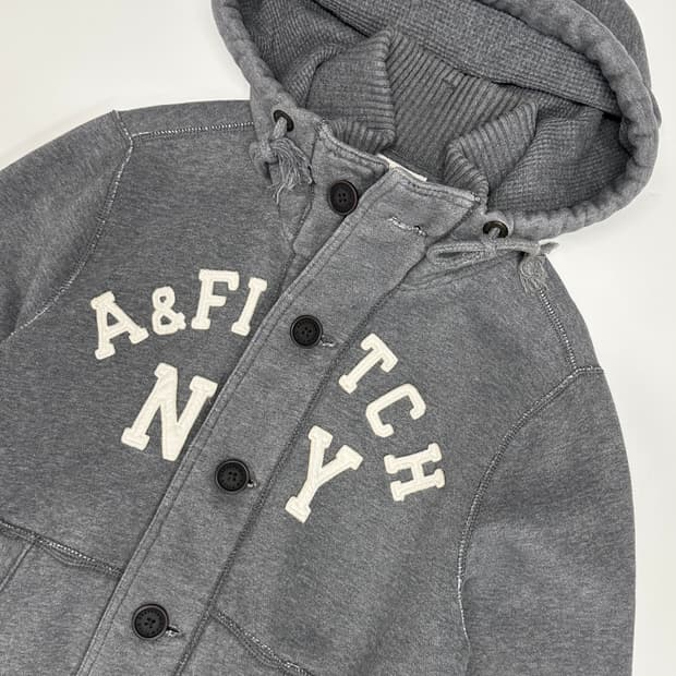 아베크롬비 스펠로고 스냅버튼 후드자켓