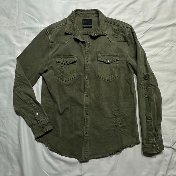 자라 빈티지 데님 셔츠 자켓