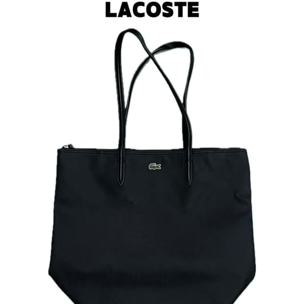(OS) 라코스테 레더 토트백