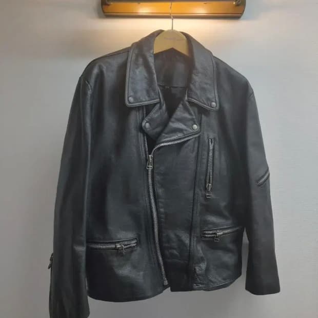 L)마리떼 프랑소와저버 90's 올드스쿨 소가죽 라이더 자켓 팝니다