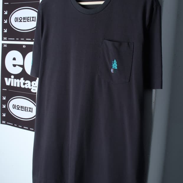 (XL-2XL) 에디바우어 반팔 티셔츠 빅사이즈 포켓 차콜-H35096