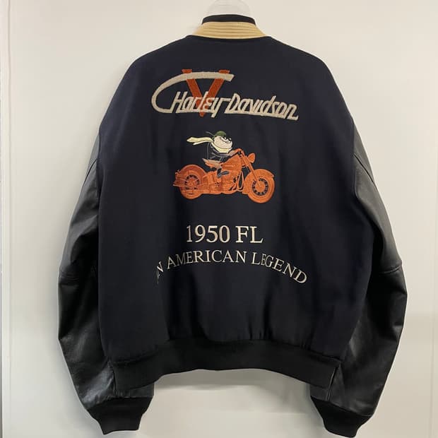 할리 데이비슨 50주년 테즈 가죽 바시티 자켓