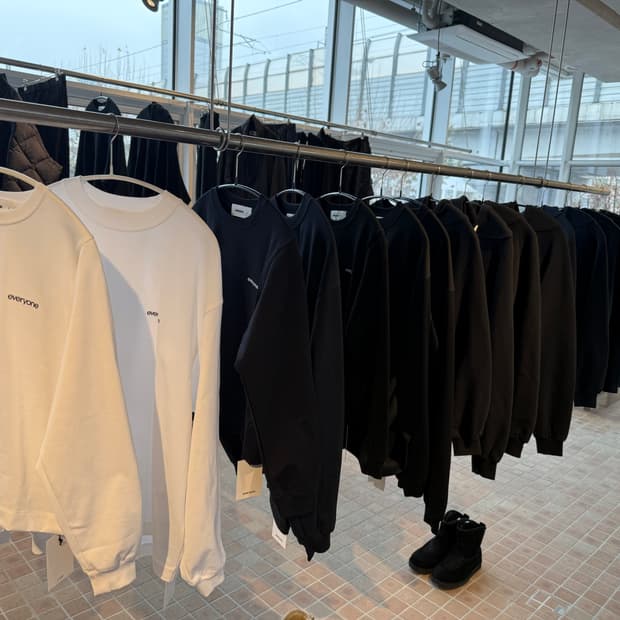 에브리원 도쿄 everyone 후드집업 블랙 L 새제품