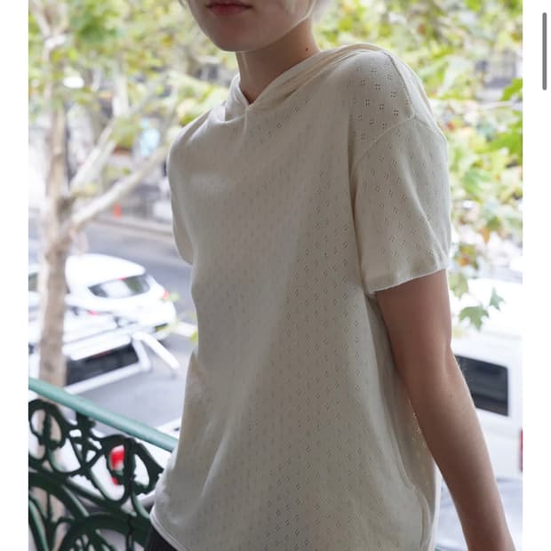 페스토 DOT HOODED TOP DOVE