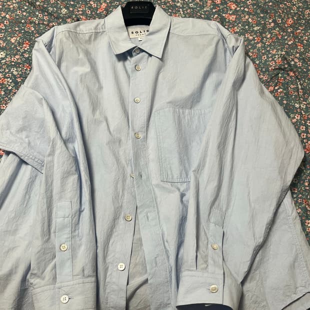 솔리드옴므 크링클오버핏셔츠