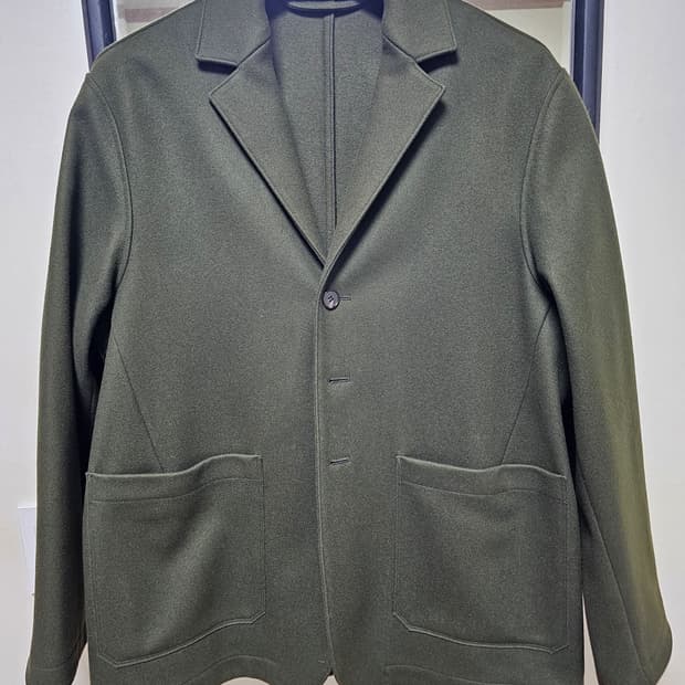 이얼즈어고 멜튼울 스포츠 자켓 카키 L