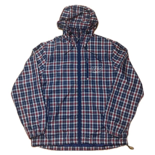 예스아이씨 체크 윈드브레이커 레드