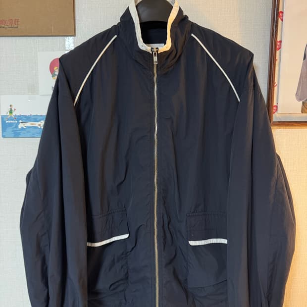 [OS]스튜디오 톰보이 나일론 바람막이 자켓 블랙