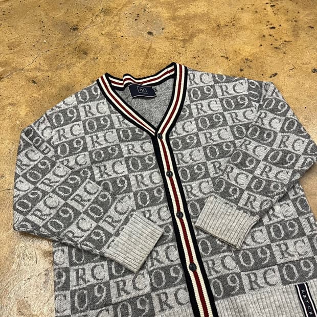 [정품/XL] 로맨틱크라운 로고 패턴 가디건 b16