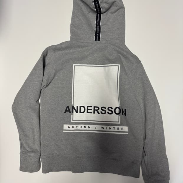 공용!! 정품 앤더슨벨 뒷 프린팅 스웻 후드티 S