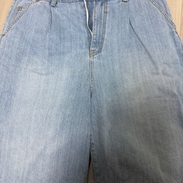 L)유스 와이드 버뮤다 팬츠 라이트 블루