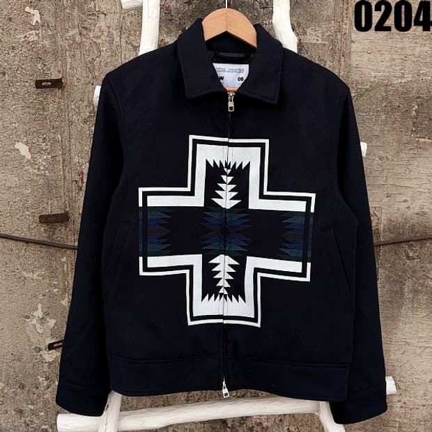 KIM JONES X GU 그래픽 집업 자켓 M