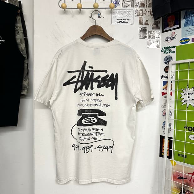 스투시 올드폰 피그먼트다이 티