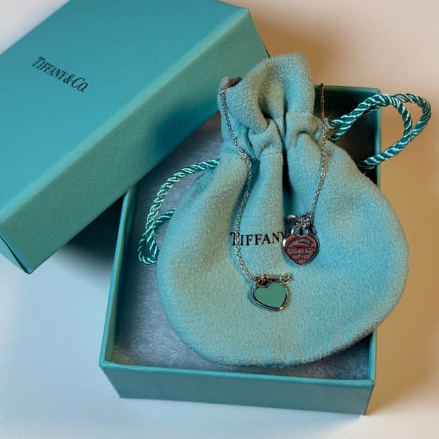 티파니 앤 코 리턴 투 티파니 더블 하트 태그 목걸이 민트