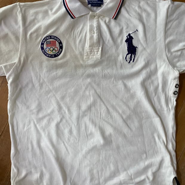 폴로 랄프로렌 런던 올림픽팀 화이트 카라티 105~110