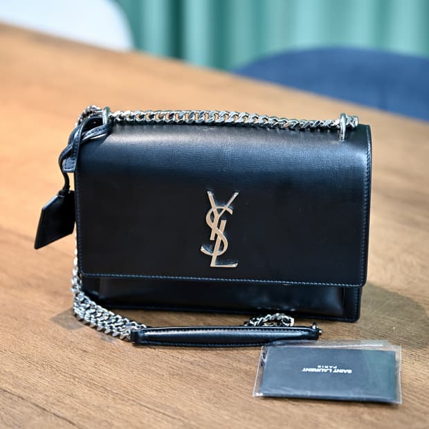 입생로랑 선셋 블랙 체인백 크로스백 숄더백