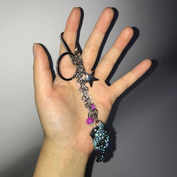 cat claw nail tip keyring🦎