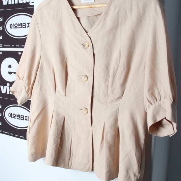 W(XL) 쉬스미스 반팔 카라 티셔츠 셔츠 남방 블라우스-H35357