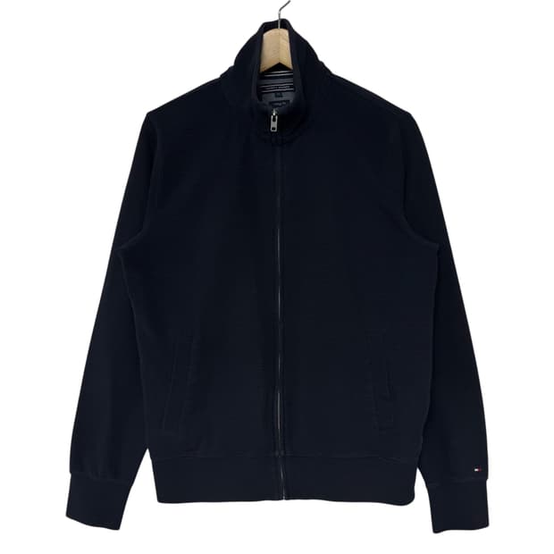 타미힐피거 로고 니트집업