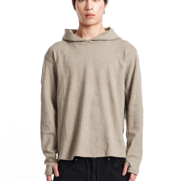 기철 fram slub 니트 후디 베이지 L