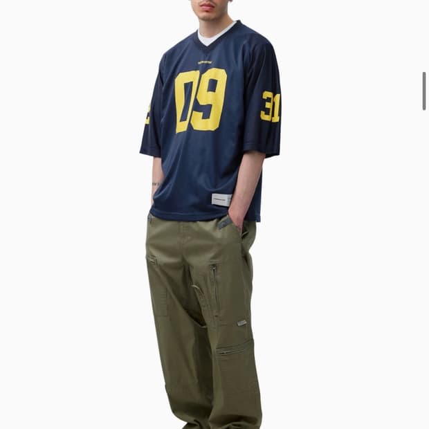 디스이즈네버댓 Mesh Football Jersey Navy M