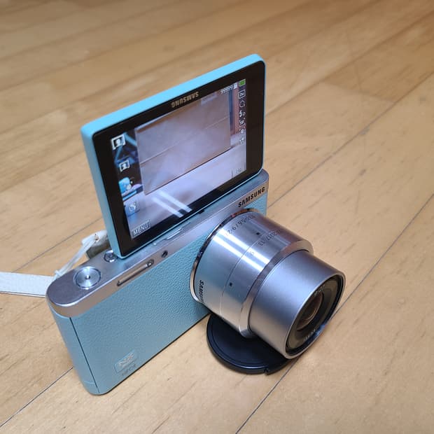 삼성 NX mini 미니 민트색 카메라 9 27 렌즈