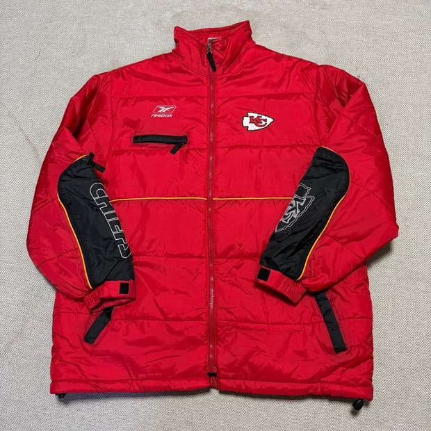 리복 NFL 캔자스시티 치프스 패딩 자켓
